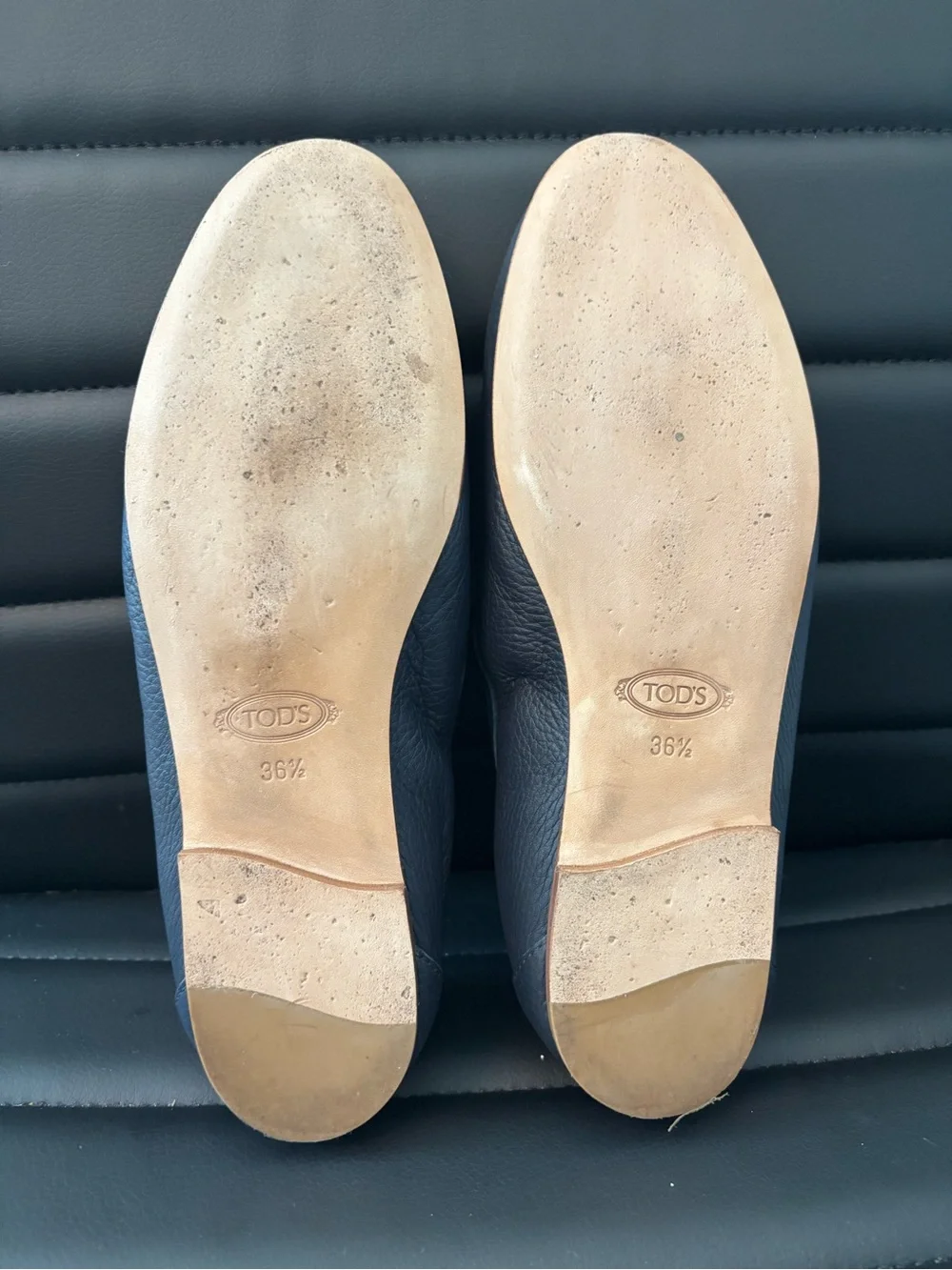 Tod's Navy Leather Bit Loafers